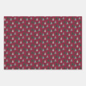 Bosgroene denboom kerstboombos inpakpapier vel (Voorkant 2)