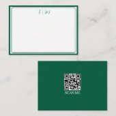 Bosgroene drie Border Monogram Notitiekaart Notitiekaartje (Voorkant / Achterkant)