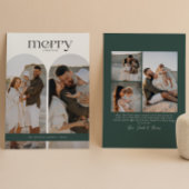 Bosgroene Dubbele Boog Foto Feestdagenkaart