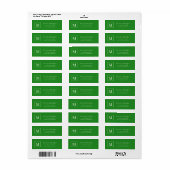 Bosgroene Elegante Gepersonaliseerde Monogramnaam Etiket (Full Sheet)
