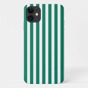 Bosgroene en witte snoepstrepen Case-Mate iPhone case