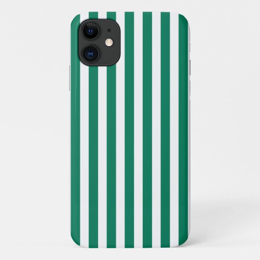 Bosgroene en witte snoepstrepen Case-Mate iPhone case (Achterkant)