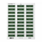 Bosgroene Gingham Retouradres Etiket (Full Sheet)