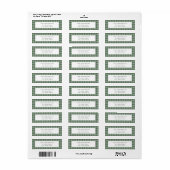 Bosgroene Gingham Retouradres Etiket (Full Sheet)