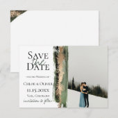 Bosgroene Gouden Kwast Foto Opslaan Datum Aankondiging (Voorkant / Achterkant)