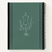 Bosgroene Haute Couture Modetekenschoolboek Notitieboek (Achterkant)
