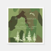 Bosgroene jagers camouflage wild campers servet (Voorkant)