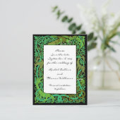 Bosgroene Keltische Save the Date-aankondiging Kaart (Staand voorkant)