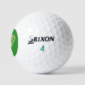 Bosgroene kroon koning monogram initiaal golfballen (Logo)