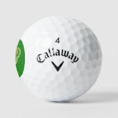 Bosgroene kroon koning monogram initiaal golfballen (Logo)