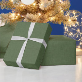 Bosgroene linnen textuur afbeelding gouden frame cadeaupapier