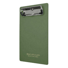 Bosgroene linnen textuur afbeelding gouden frame mini klembord