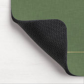 Bosgroene linnen textuur afbeelding gouden frame muismat (Hoek)