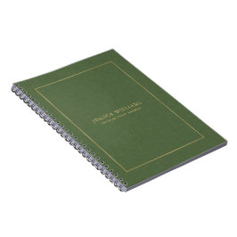 Bosgroene linnen textuur afbeelding gouden frame notitieboek