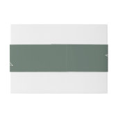 Bosgroene minimale Floral Wedding Bel Uitnodigingen Wikkel (Achterkant Voorbeeld)