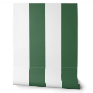 Bosgroene oversized cabana streep behang