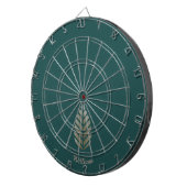 Bosgroene Pijnappel Van Koper En Platina Dartbord (Voorkant Rechts)