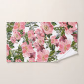 bosgroene roze koraalbloem bad handdoek (Handdoek)