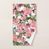  bosgroene roze koraalbloem handdoek (Handdoek)