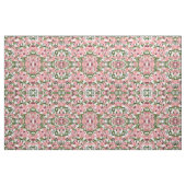 bosgroene roze koraalbloem stof (Yard (91,4 cm))
