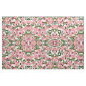  bosgroene roze koraalbloem stof (Fat Quarter)