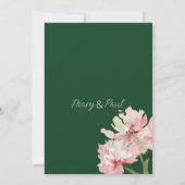 Bosgroene roze witte perony Weddenschap Kaart (Achterkant)