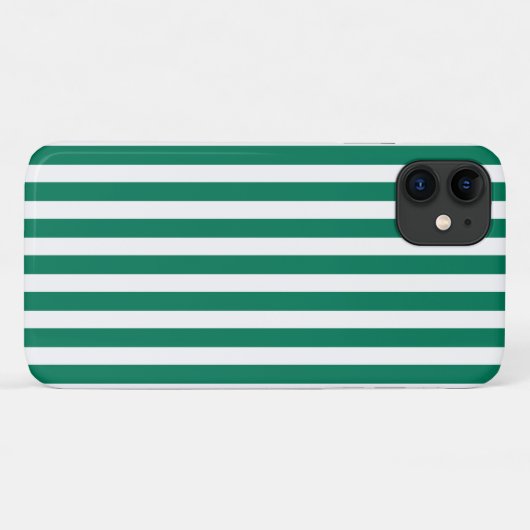 Bosgroene strepen en witte snoepjes Case-Mate iPhone case (Achterkant (horizontaal))