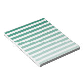 Bosgroene strepen en witte snoepjes notitieblok (Schuin)