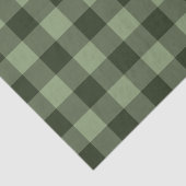 Bosgroene tartan geruite patroonprint tissuepapier (Detail)