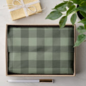 Bosgroene tartan geruite patroonprint tissuepapier (Geschenk)