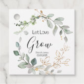 Bosgroene Trouwplant Laat Liefde Groeien  Bedankjes Labels (Voorkant)