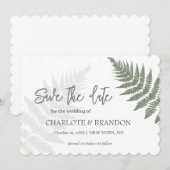 Bosgroene varens Buiten Huwelijk  Save The Date (Voorkant / Achterkant)