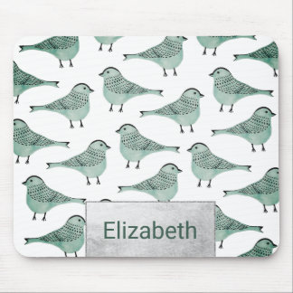 Bosgroene waterverf zwarte borstels muismat