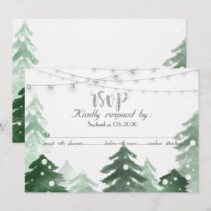 Bosgrond, Bos String Lichtjes,RSVP Kaart