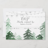 Bosgrond, Kerstverlichting met snoer, RSVP Kaart (Voorkant)