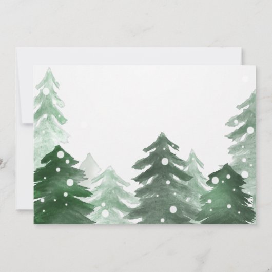 Bosgrond, Kerstverlichting met snoer, RSVP Kaart (Achterkant)