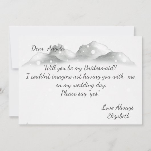 Bosgrond, Kerstverlichting voor het bos, Trouwjapo Kaart (Achterkant)