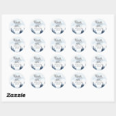 Bosgrond, Slingerlichten Dank U Huwelijkssticker Ronde Sticker (Vel)