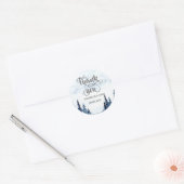 Bosgrond, Slingerlichten Dank U Huwelijkssticker Ronde Sticker (Envelop)