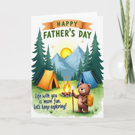 Bosgrond Vaderdag Campingkaart Kaart (Voorkant)
