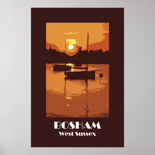 Bosham 1920s retro-stijl poster (Voorkant)