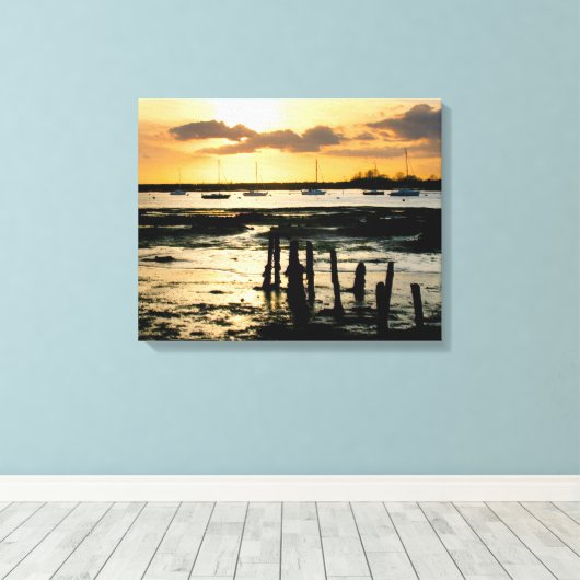 Bosham-haven Canvas Afdruk (Insitu (Houten vloer))