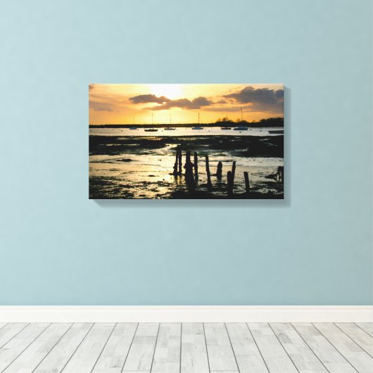 Bosham-haven Canvas Afdruk (Insitu (Houten vloer))