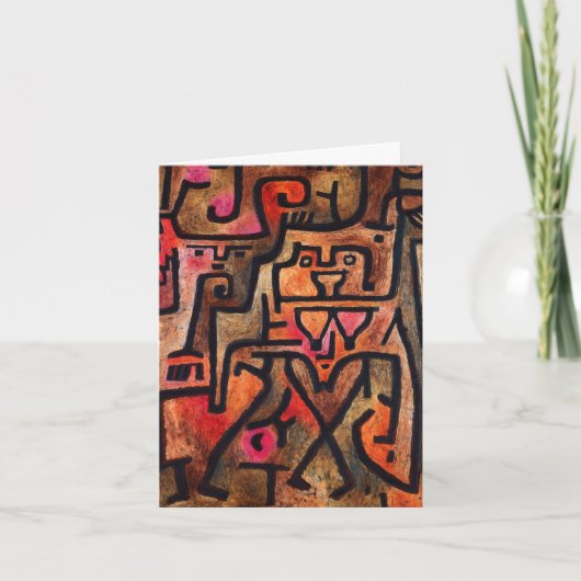 Bosheks, Paul Klee Abstracte kunst Kaart (Voorkant)