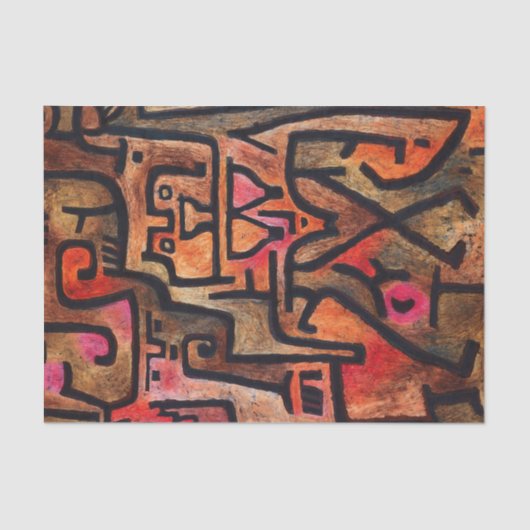 Bosheks, Paul Klee Abstracte kunst Tissuepapier (Voorkant)