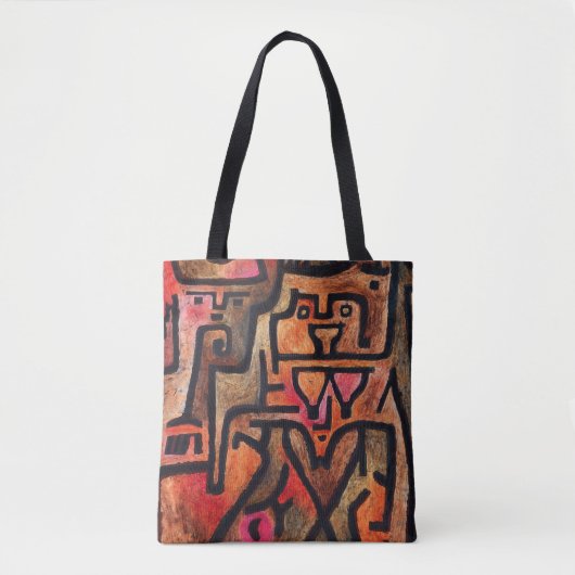 Bosheks, Paul Klee Abstracte kunst Tote Bag (Voorkant)