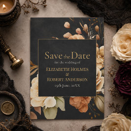 Bosheks Zwart Bloemig Save the Date