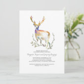 Bosheren rustieke repetitie diner kaart (Staand voorkant)