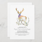 Bosheren rustieke repetitie diner kaart (Voorkant / Achterkant)