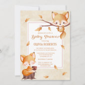 Bosherfst Baby Vos Baby Shower Kaart (Voorkant)